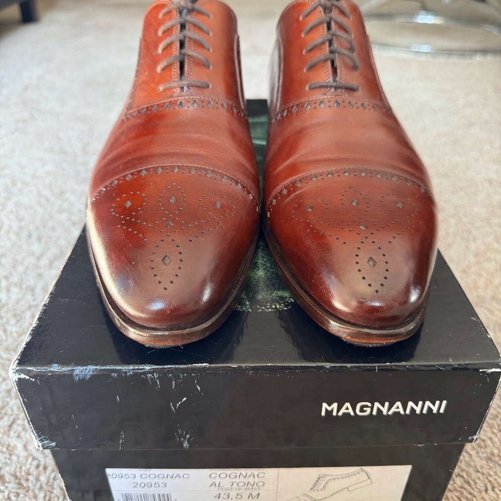MAGNANNI “AL TONO” MEDALLION CAPTOE BROGUE DERBY - 10.5